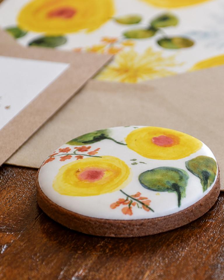 Botanical Watercolor (24 biscotti)